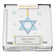 Holiday Gift Enclosure, Light, Peace & Love in Acrylic Box, Karen Adams